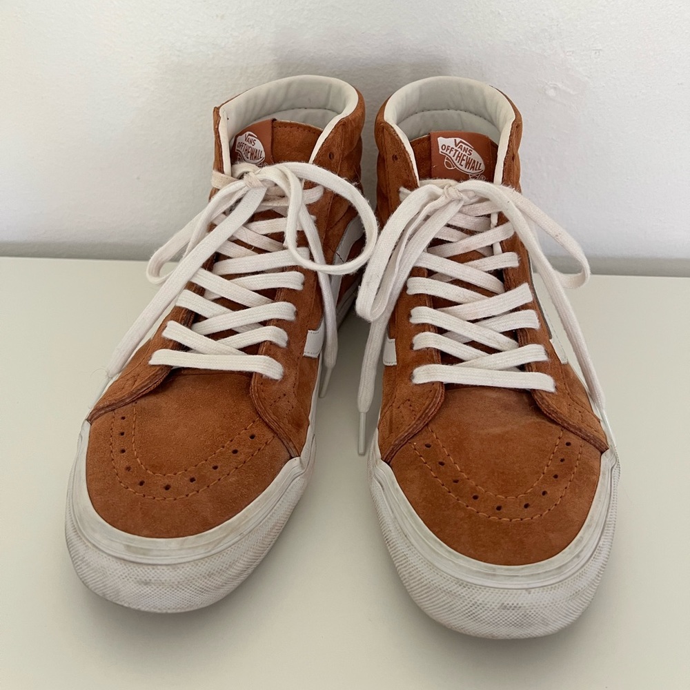 Vans Suede High Tops in Rust